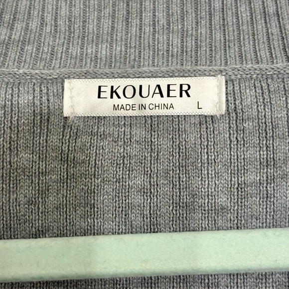 Ekouaer Light Gray Ribbed Knit Set - Picture 3 of 6